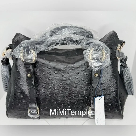 Dooney & Bourke Large Ostrich Satchel - Picture 4 of 8